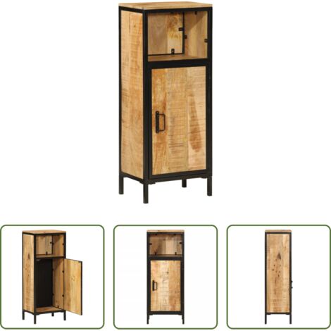 vidaXL Mobile in legno -  Mobile da Bagno 40x27x90 cm in Legno Massello di Mango e Ferro