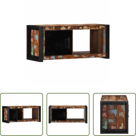 vidaXL Mobile in legno -  Mobile Porta TV 80x30x35 cm in Legno Massello di Recupero