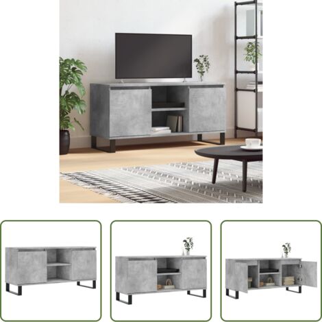 vidaXL Mobile in Legno -  Mobile Porta TV Grigio Cemento 104x35x50cm in Legno Multistrato