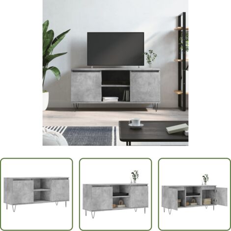 vidaXL Mobile in Legno -  Mobile Porta TV Grigio Cemento 104x35x50cm in Legno Multistrato