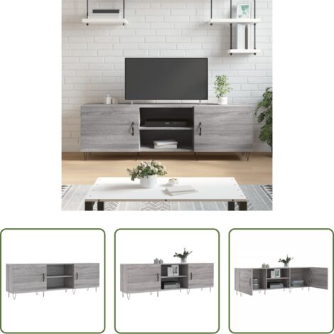 vidaXL Mobile in legno -  Mobile Porta TV Grigio Sonoma 150x30x50 cm in Legno Multistrato