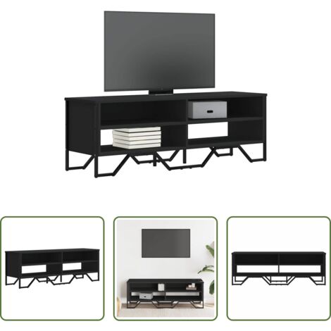 vidaXL Mobile in legno -  Mobile Porta TV Nero 122x34x41 cm in Legno Multistrato