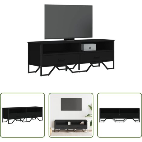 vidaXL Mobile in legno -  Mobile Porta TV Nero 122x34x41 cm in Legno Multistrato