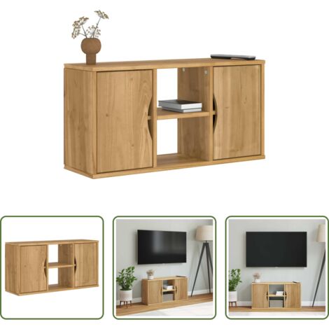 vidaXL Mobile in legno -  Mobile Porta TV ODDA 79x24x40 cm in Legno Massello di Pino