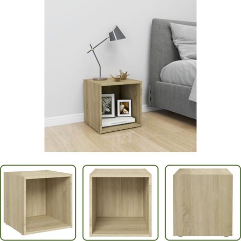 vidaXL Mobile in legno -  Mobile Porta TV Rovere Sonoma 37x35x37 cm in Legno Multistrato