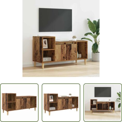 vidaXL Mobile in legno multistrato -  Mobile TV Legno vecchio 100 x 35 x 55 cm Legno multistrato