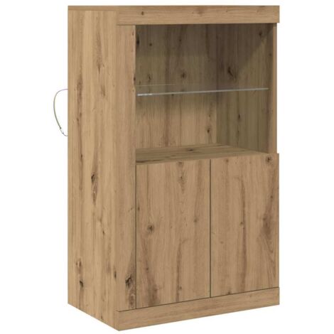 vidaXL Mobile laterale rovere artigianale 60.5 x 37 x 100 cm