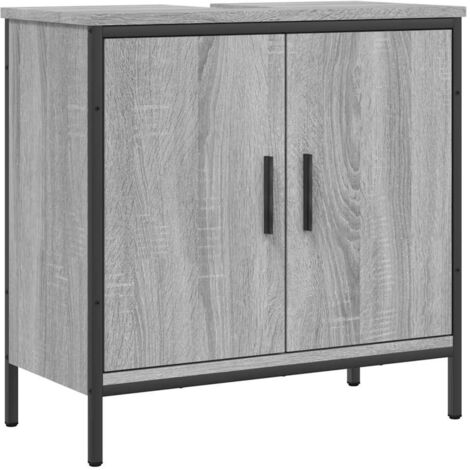 vidaXL Mobile Lavabo Bagno Grigio Sonoma 60x30x60 cm Legno Multistrato