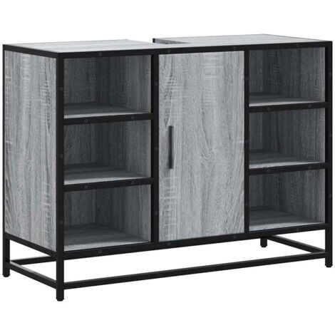 vidaXL Mobile Lavabo Bagno Grigio Sonoma 60x30x60 cm Legno Multistrato