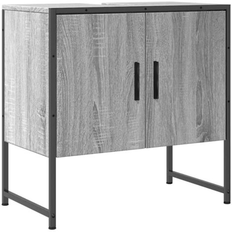 vidaXL Mobile Lavabo Bagno Grigio Sonoma 60x33x60 cm Legno Multistrato