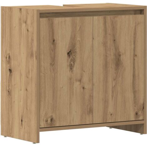 vidaXL Mobile Lavabo Bagno Rovere Artigianale Legno Multistrato
