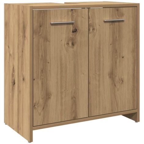 vidaXL Mobile Lavabo Bagno Rovere Artigianale Legno Multistrato