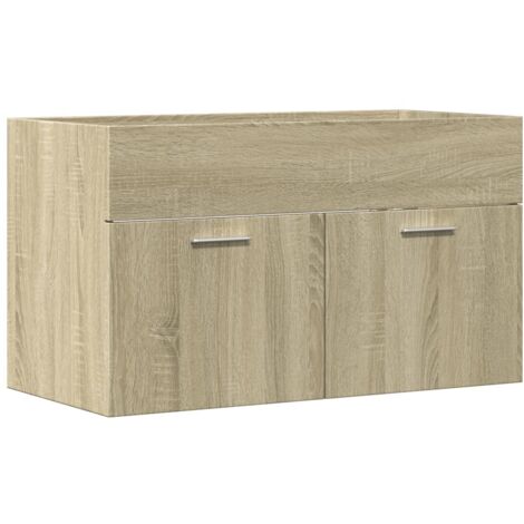 vidaXL Mobile Lavabo Bagno Rovere Sonoma 90x38,5x46 cm Multistrato