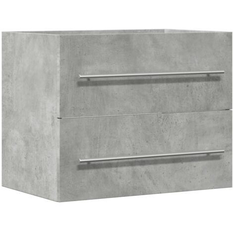 vidaXL Mobile Lavabo Grigio Cemento 60x38,5x48 cm in Legno Multistrato