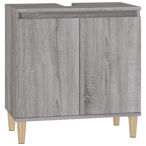 vidaXL Mobile Lavabo Grigio Sonoma 58x33x60 cm in Legno Multistrato