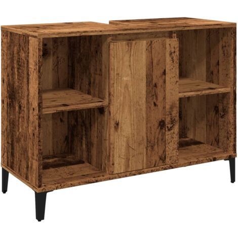 vidaXL Mobile Lavabo Legno Antico 80x33x60 cm in Legno Multistrato