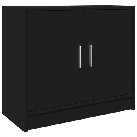 vidaXL Mobile Lavabo Nero 63x29x55 cm in Truciolato