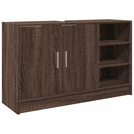 vidaXL Mobile Lavabo Rovere Marrone 90x29x55 cm in Truciolare