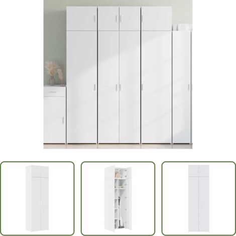 vidaXL Mobile -  Mobile Portaoggetti Bianco 70x42,5x225 cm in Truciolato