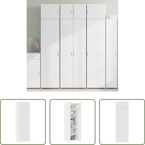 vidaXL Mobile -  Mobile Portaoggetti Bianco 70x42,5x225 cm in Truciolato