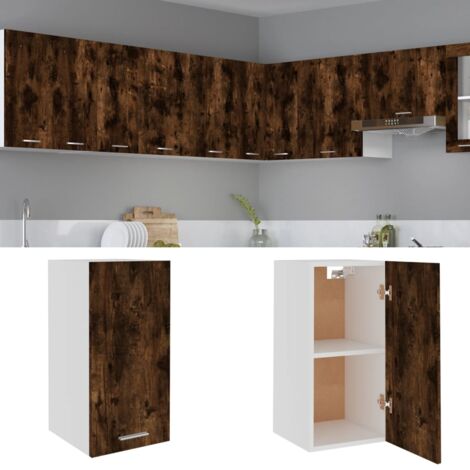 Pensile Cucina Vidaxl 80x31x60 Cm - Vetro E Rovere, Legno Multistrato - Foto 3