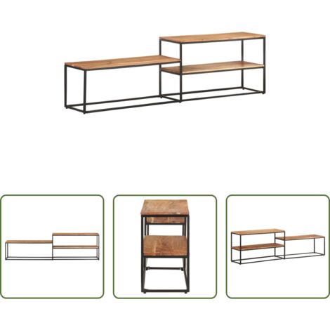 vidaXL Mobile per dispositivi multimediali -  Mobile Porta TV 180x30x50 cm in Legno Massello di Acacia
