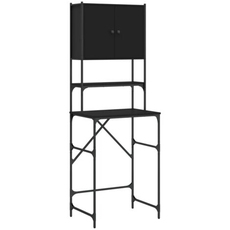 vidaXL Mobile per Lavatrice Nero 68x48,5x194 cm