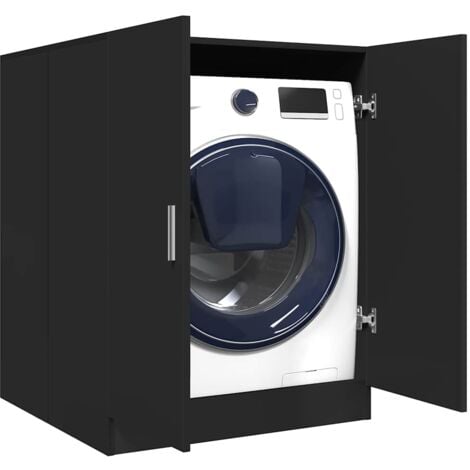 vidaXL Mobile per Lavatrice Nero 71x71,5x91,5 cm