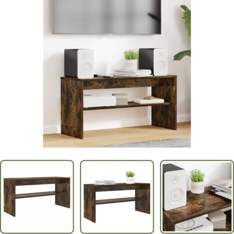 vidaXL Mobile per soggiorno -  Mobile TV Rovere fumé 80 x 30 x 40 cm Legno multistrato