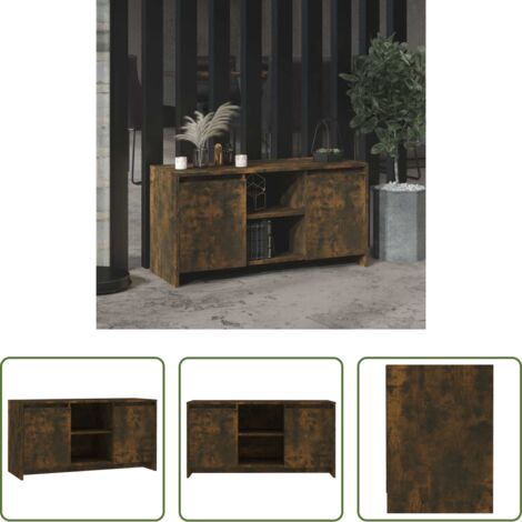 vidaXL Mobile per stereo -  Mobile Porta TV Rovere Fumo 102x37,5x52,5 cm in Truciolato