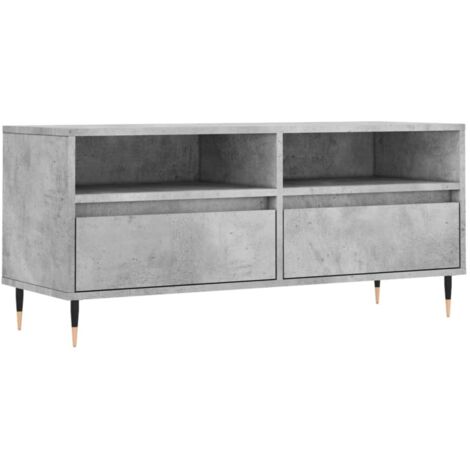 vidaXL Mobile per TV Grigio Cemento 100x34,5x44,5 cm Legno Multistrato