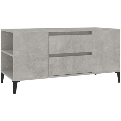 vidaXL Mobile per TV Grigio Cemento 102x44,5x50 cm Legno Multistrato