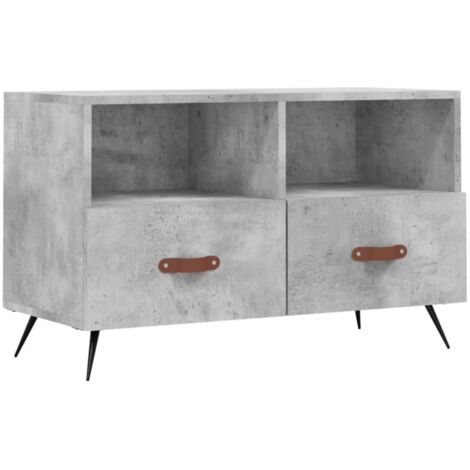vidaXL Mobile per TV Grigio Cemento 80x36x50 cm Legno Multistrato
