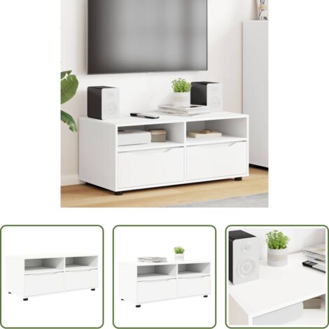vidaXL Mobile per TV -  Mobile TV Bianco 100 x 48 x 43 cm Legno multistrato