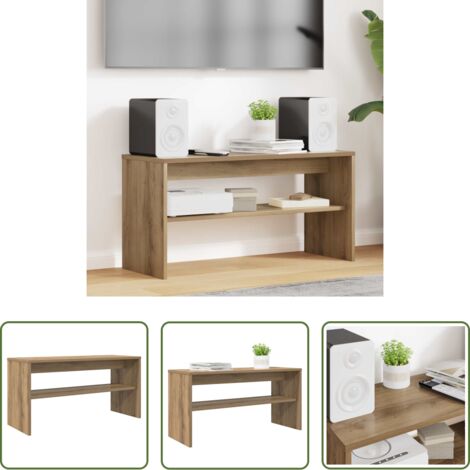 vidaXL Mobile per TV -  Mobile TV Rovere artigianale 80 x 30 x 40 cm Legno multistrato