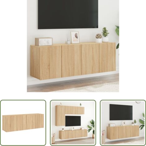 vidaXL Mobile per TV -  Mobili TV a Parete 2pz Rovere Sonoma 60x30x41 cm