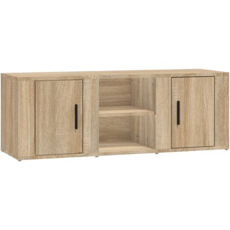 vidaXL Mobile per TV Rovere Sonoma 100x31,5x35 cm Legno Multistrato