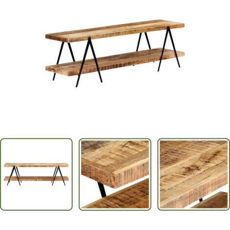 vidaXL Mobile per TV rustico -  Mobile Porta TV 160x40x50 cm in Legno Massello di Mango