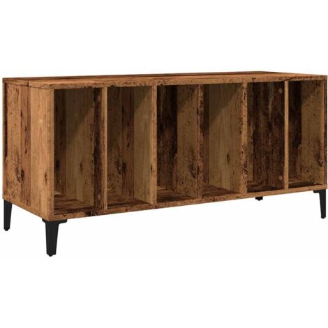 vidaXL Mobile Porta Dischi Legno Antico 100x38x48 cm Legno Multistrato