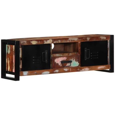 vidaXL Mobile Porta TV 100x30x35 cm in Legno Massello di Recupero