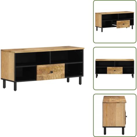 - vidaXL Mobile Porta TV 100x33x46 cm in Legno Massello di Mango -
