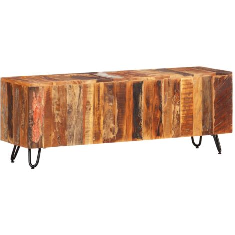 vidaXL Mobile Porta TV 110x30x40 cm in Legno Massello Riciclato