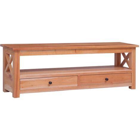 vidaXL Mobile Porta TV 120x30x40 cm in Legno Massello di Mogano
