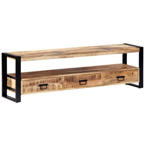 vidaXL Mobile Porta TV 150x30x45 cm in Legno Massello di Mango