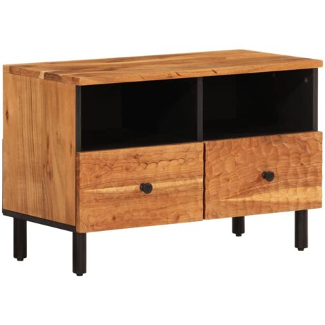 vidaXL Mobile Porta TV 70x33x46 cm in Legno Massello di Acacia