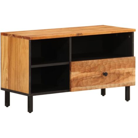 vidaXL Mobile Porta TV 80x33x46 cm in Legno Massello di Acacia