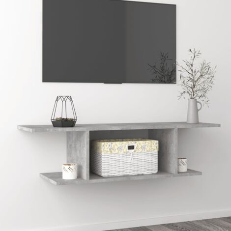 vidaXL Mobile Porta TV a Parete Grigio Cemento 103x30x26,5 cm