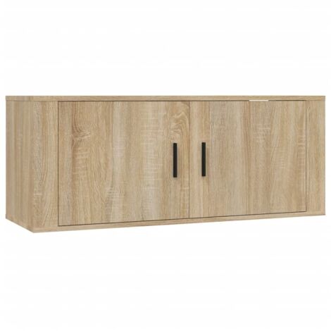 vidaXL Mobile Porta TV a Parete rovere sonoma 100x34,5x40 cm