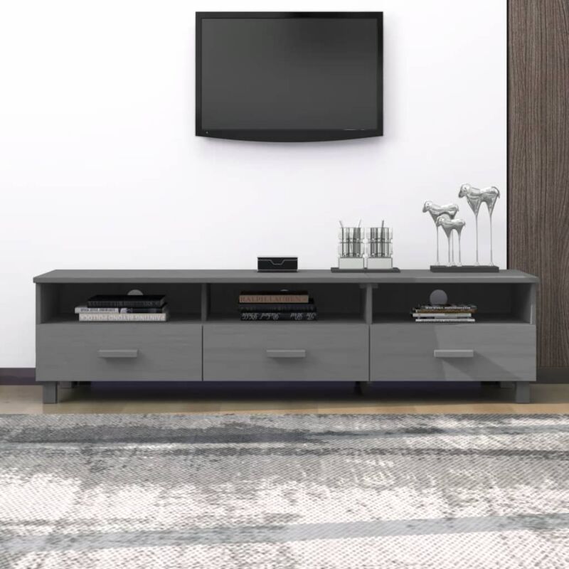 Mobile tv, Armadietti a per tv hamar Grigio Scuro 158x40x40 cm in Legno di Pino Vidaxl