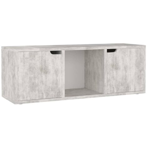 vidaXL Mobile Porta TV Cemento 88,5x27,5x30,5 cm in Legno Multistrato